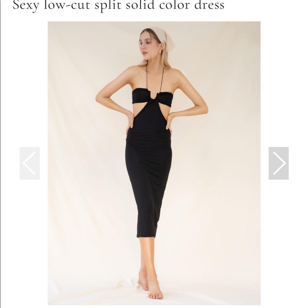 DOUDO sexy low cut slip dress. NEVER BEEN WORN!